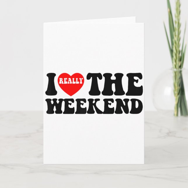 I Love Heart Weekend Funny Camping Couple Gifts Va Kort (Framsida)