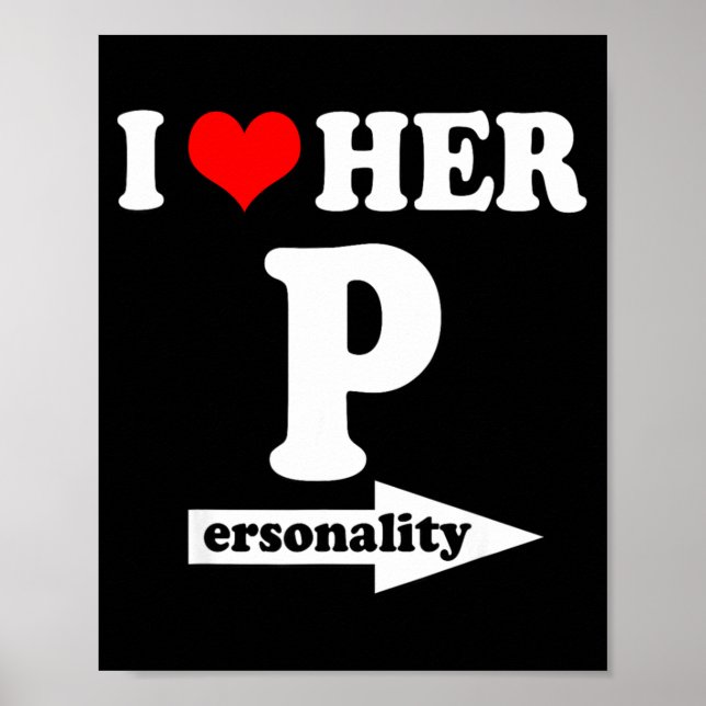 I Love Her Ity Funny Valentine's Day Couple Matchi Poster (Framsidan)