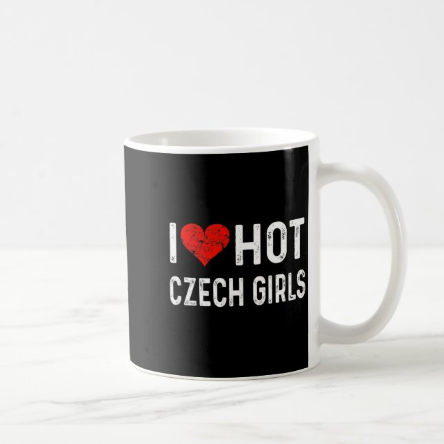I Love Hot Czech Girls Czech Republic Heart Wife G Kaffemugg (Höger)