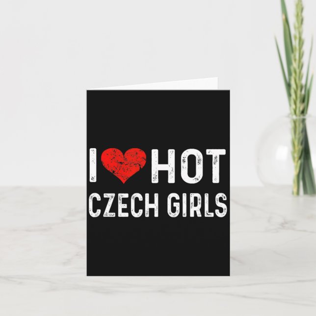 I Love Hot Czech Girls Czech Republic Heart Wife G Kort (Framsida)