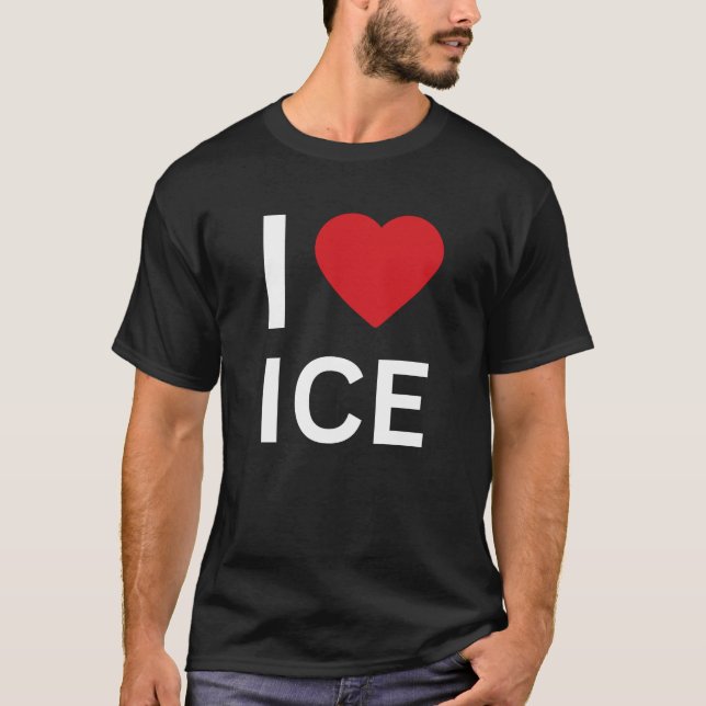 I Love ICE Tee Patriotic Conservative  (Framsida)