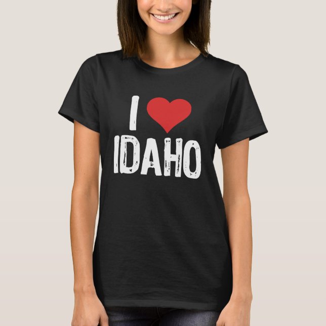 I Love Idaho T Shirt (Framsida)