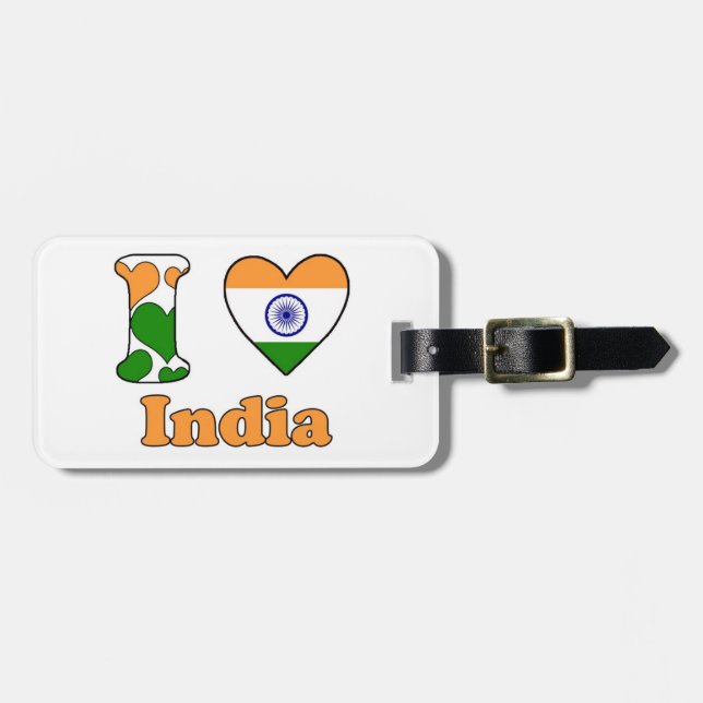 I love India Bagagebricka (Horisontell Framsida)