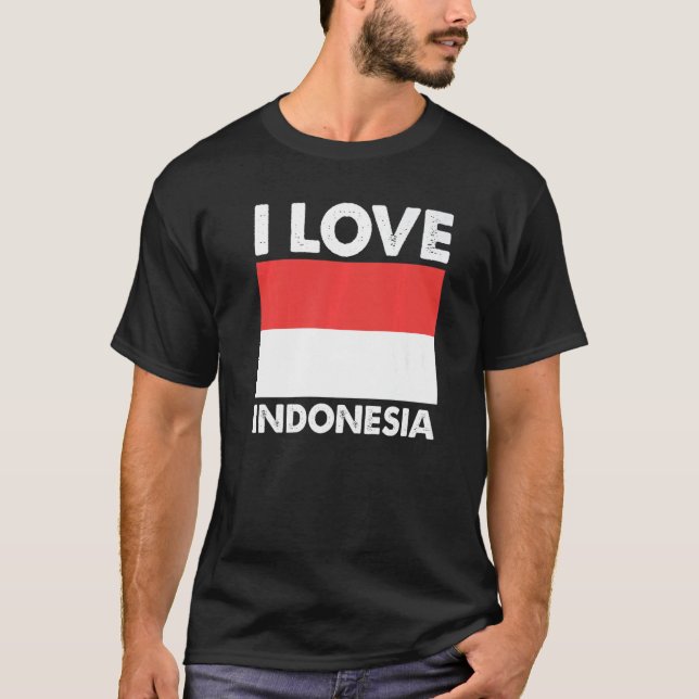 I Love Indonesia I Heart Indonesia Family Travel I T Shirt (Framsida)