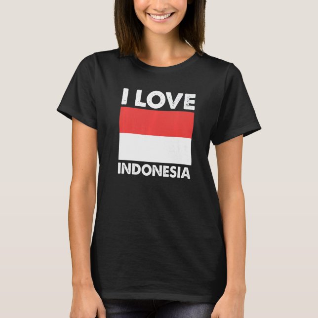 I Love Indonesia I Heart Indonesia Family Travel I T Shirt (Framsida)