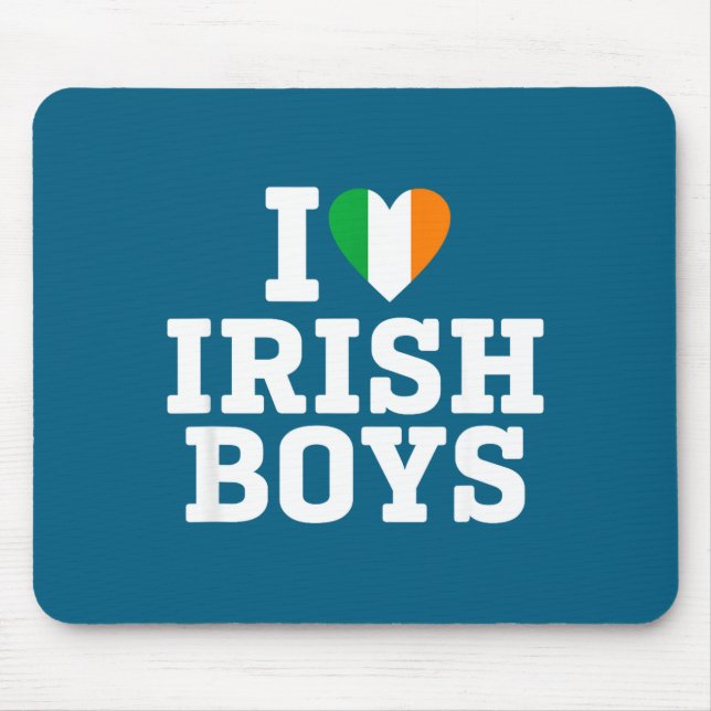 I Love Irish Boys Ireland Flag Heart St Patricks D Musmatta (Framsidan)