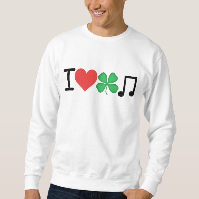 I_Love_Irish_Music Långärmad Tröja (Framsida)