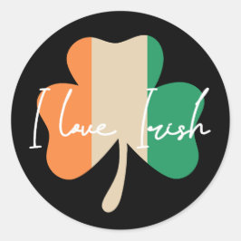 I love Irish! Runt Klistermärke