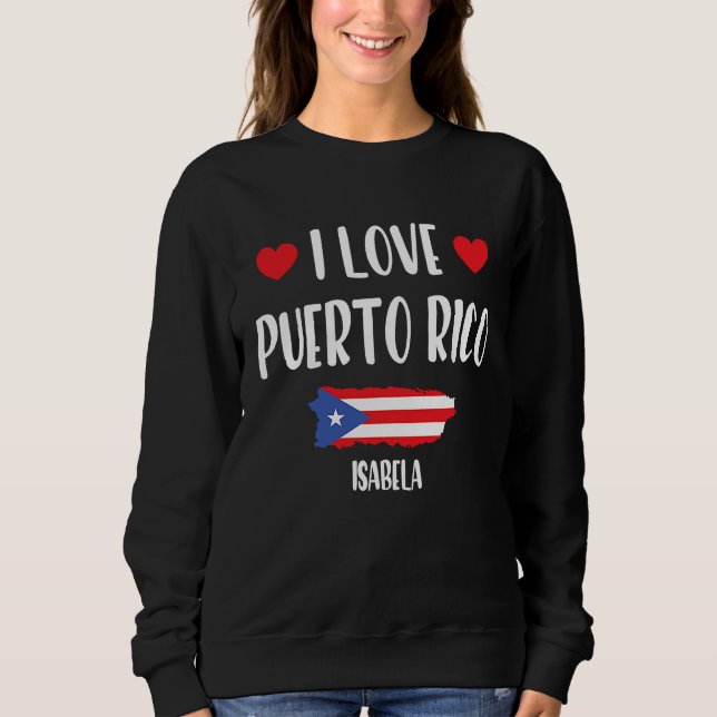 I Love Isabela Puerto Rico T Shirt (Framsida)