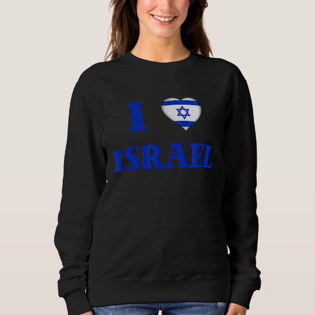 I Love Israel Independence Day Yom Haatzmaut Jewis T Shirt (Framsida)