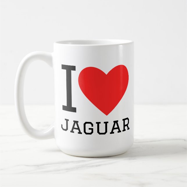 I love jaguar kaffemugg (Vänster)
