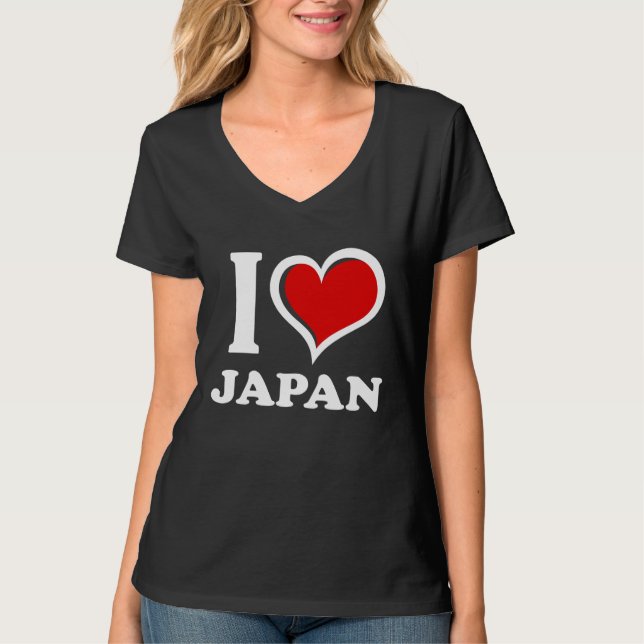 I Love Japan I Heart T Shirt (Framsida)