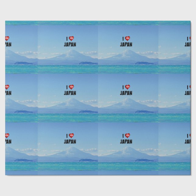 "I Love Japan," Mt. Fuji Presentpapper (Seam)
