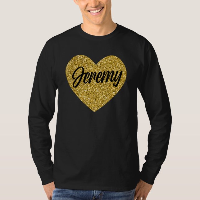 I Love Jeremy Cute Jeremy Heart for Men Women Boys T Shirt (Framsida)