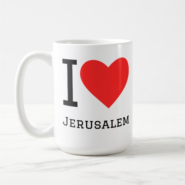I love Jerusalem  Kaffemugg (Vänster)