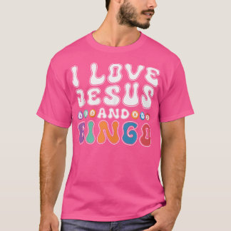 I Love Jesus And Bingo Christian Cross Board Games T Shirt