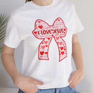  I LOVE  JESUS BOWS T SHIRT