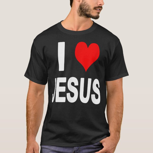 I Love Jesus  T Shirt (Framsida)