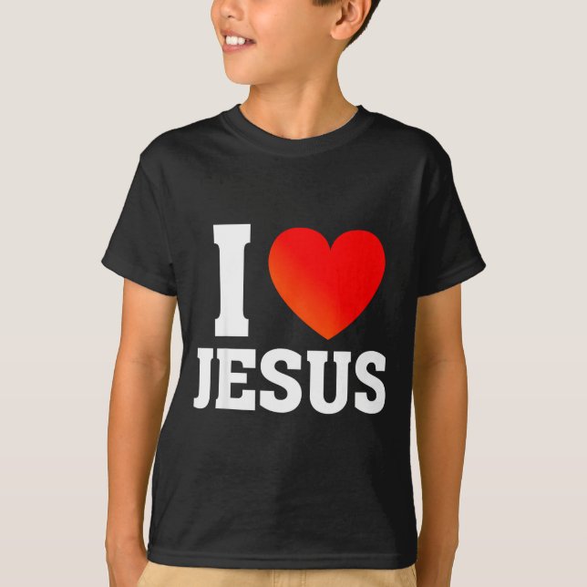 I Love Jesus  T Shirt (Framsida)