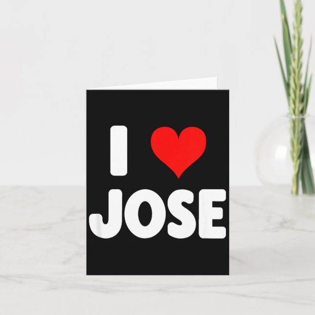 I Love Jose - Heart  Kort (Framsida)
