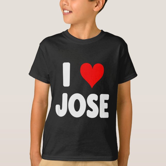 I Love Jose - Heart  T Shirt (Framsida)
