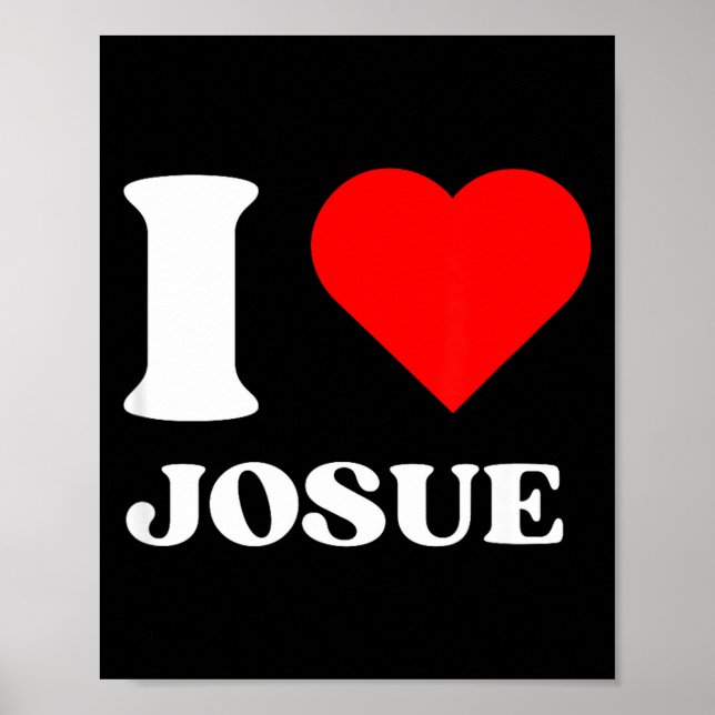 I Love Josue I Heart Josue Name Y2k Valentines Day Poster (Framsidan)