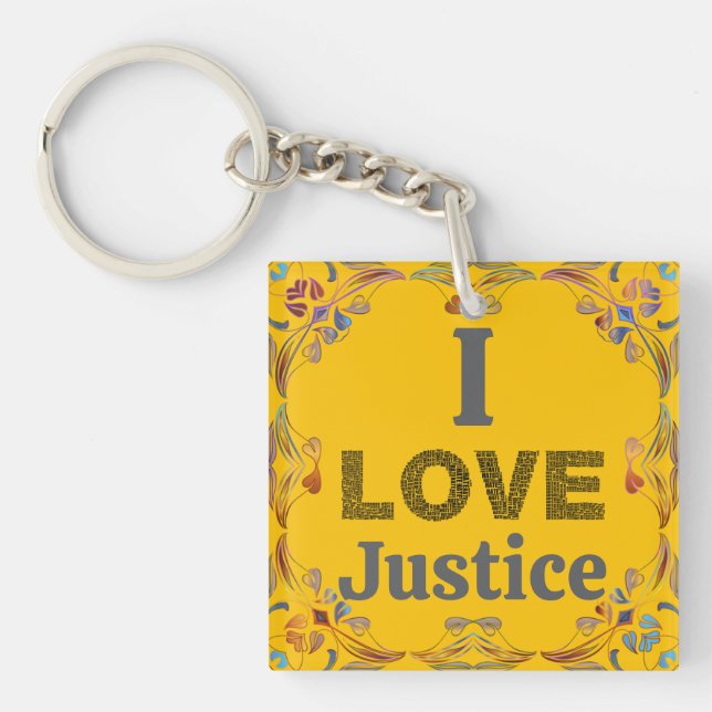 I Love Justice Keychain (Framsidan)