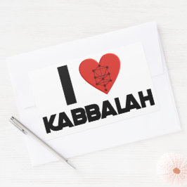 I love Kabbalah Rektangulärt Klistermärke