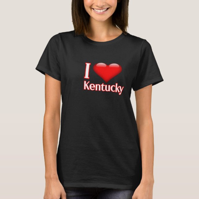 I Love Kentucky T Shirt (Framsida)