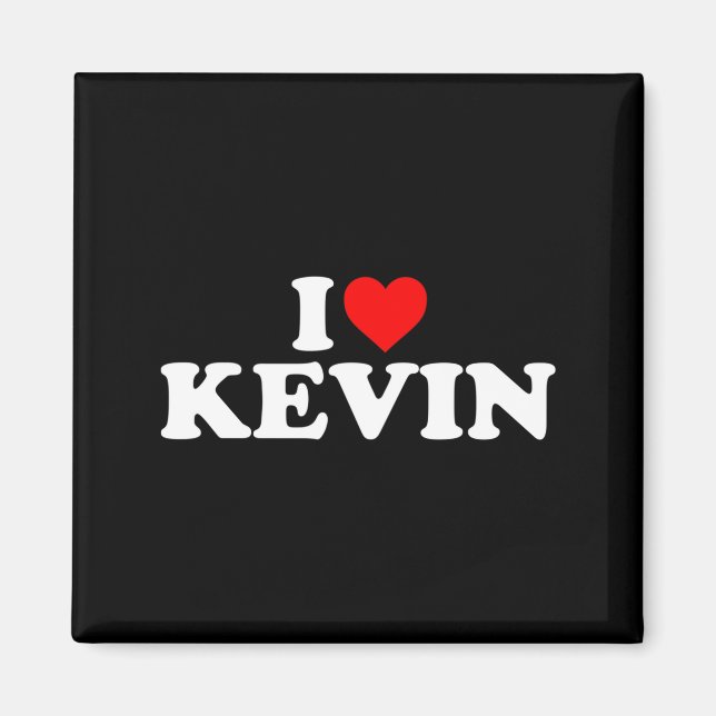 I Love Kevin - Heart Long Sleeve  Magnet (Framsidan)