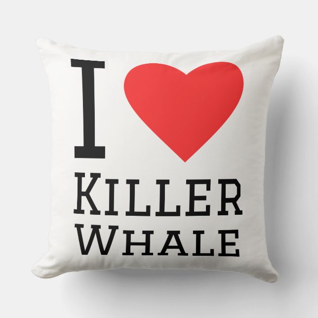 I love killer whale kudde (Framsida)