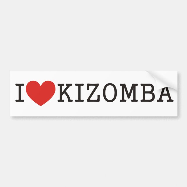 I love Kizomba Bildekal (Framsidan)