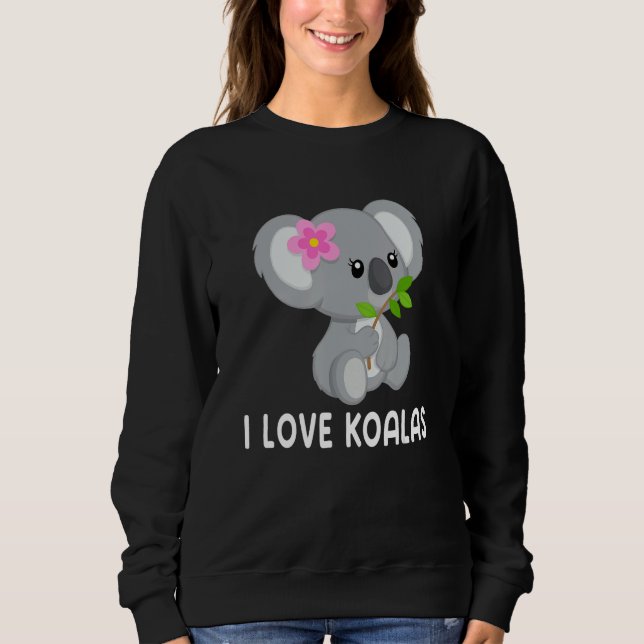 I Love Koalas Cute Koala 3 T Shirt (Framsida)