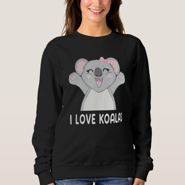 I Love Koalas Cute Koala T Shirt (Framsida)