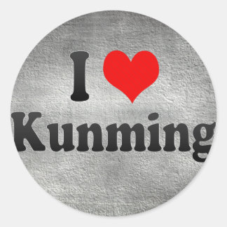 I Love Kunming, China. Wo Ai Kunming, China Runt Klistermärke