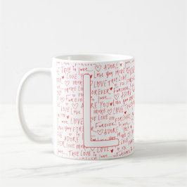 I Love L You — Personalized Initial “L” Romantic D Kaffemugg