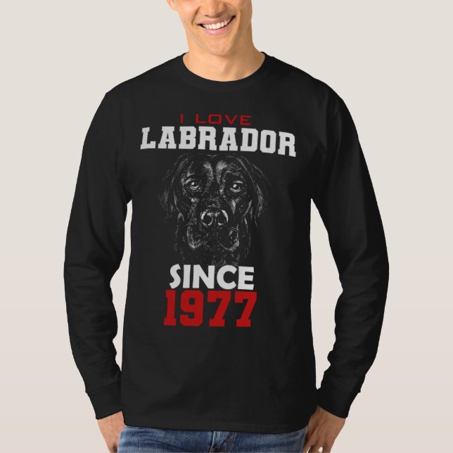 I love labrador since 1977 t shirt (Framsida)