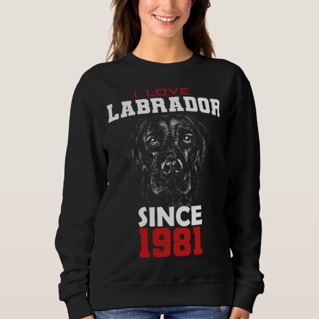 I love labrador since 1981 t shirt (Framsida)