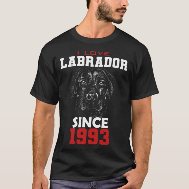I love labrador since 1993 t shirt (Framsida)