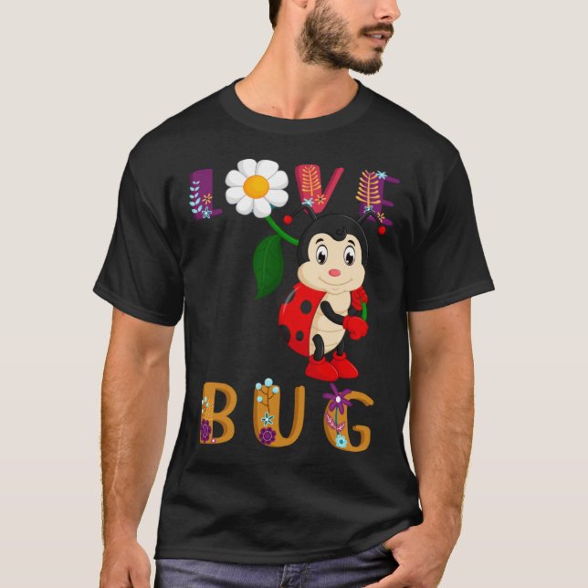 I Love Ladybugs  Entomology Girl Insect T Shirt (Framsida)