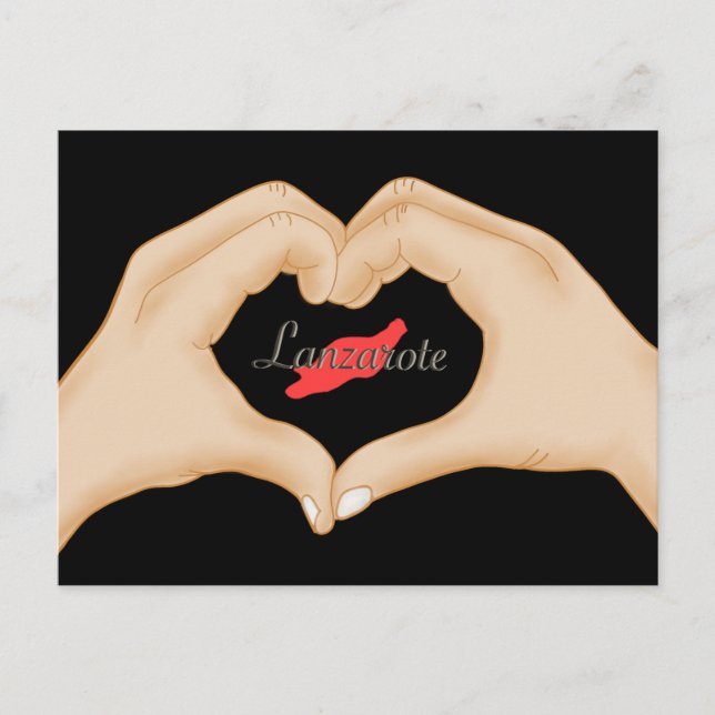 I love Lanzarote Postcard Vykort (Framsida)