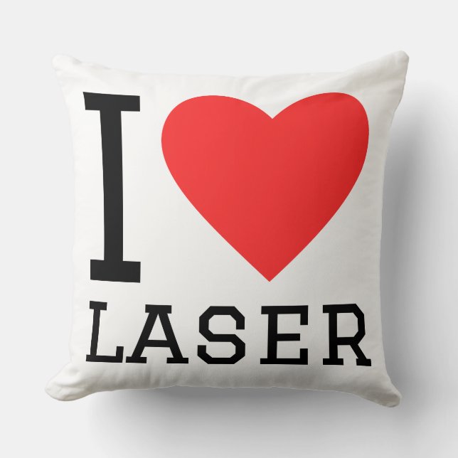 I love laser kudde (Framsida)