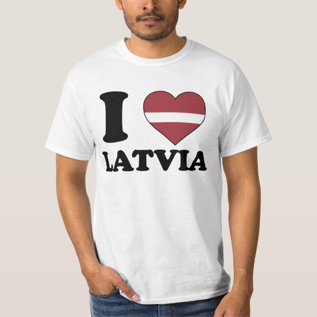 I love Latvia Tee Shirt (Framsida)