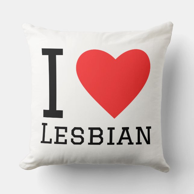 I love lesbian kudde (Framsida)