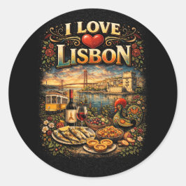 I Love Lisbon Runt Klistermärke
