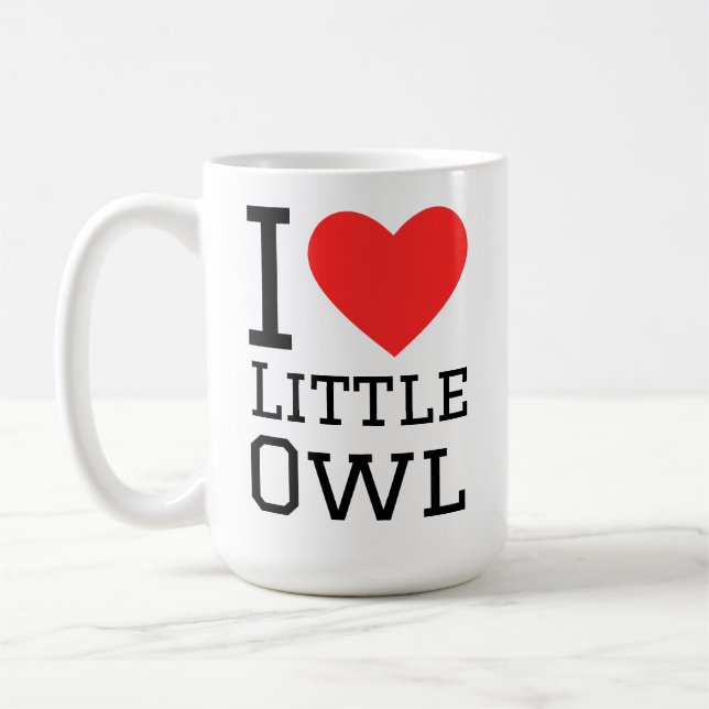 I love little owl kaffemugg (Vänster)