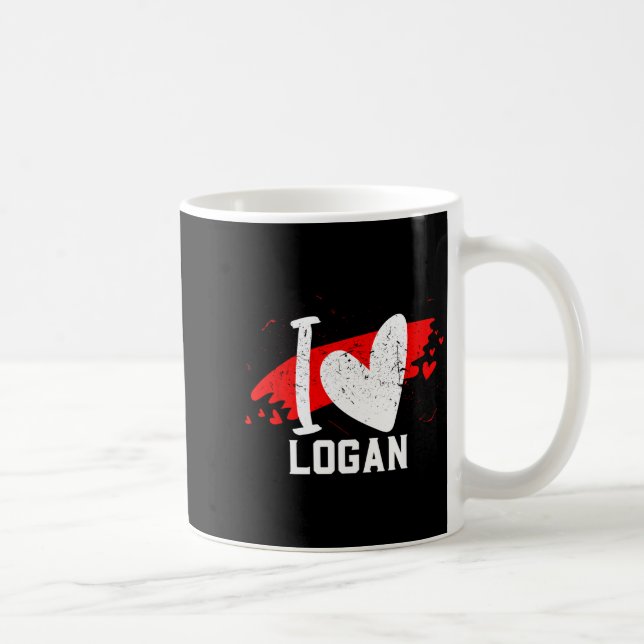 I Love Logan I Heart Logan  Kaffemugg (Höger)