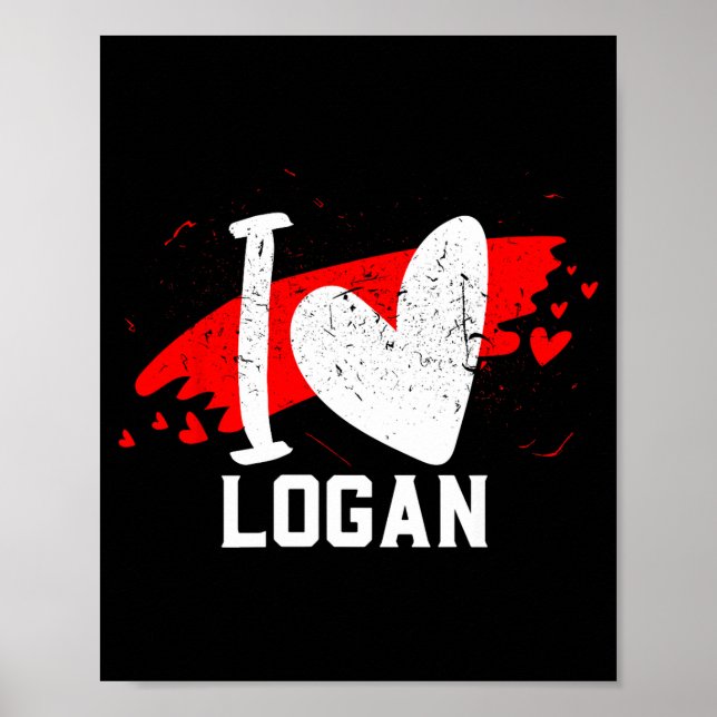 I Love Logan I Heart Logan  Poster (Framsidan)