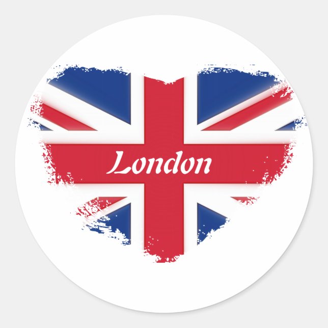 I love London Runt Klistermärke (Framsida)