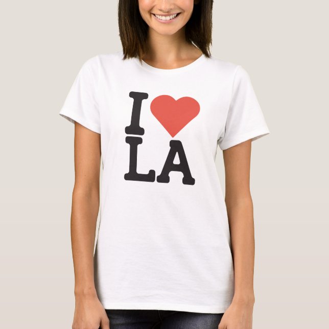 I Love Los Angeles  T Shirt (Framsida)